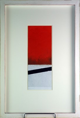 Lot 24 - Bernard Farmer (1919-2002) Red, Black and White Abstract
