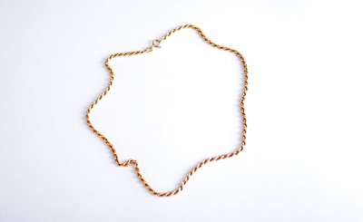 Lot 45 - A 9ct gold rope twist chain
