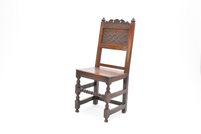 Lot 520 - A 17th century oak standard chair