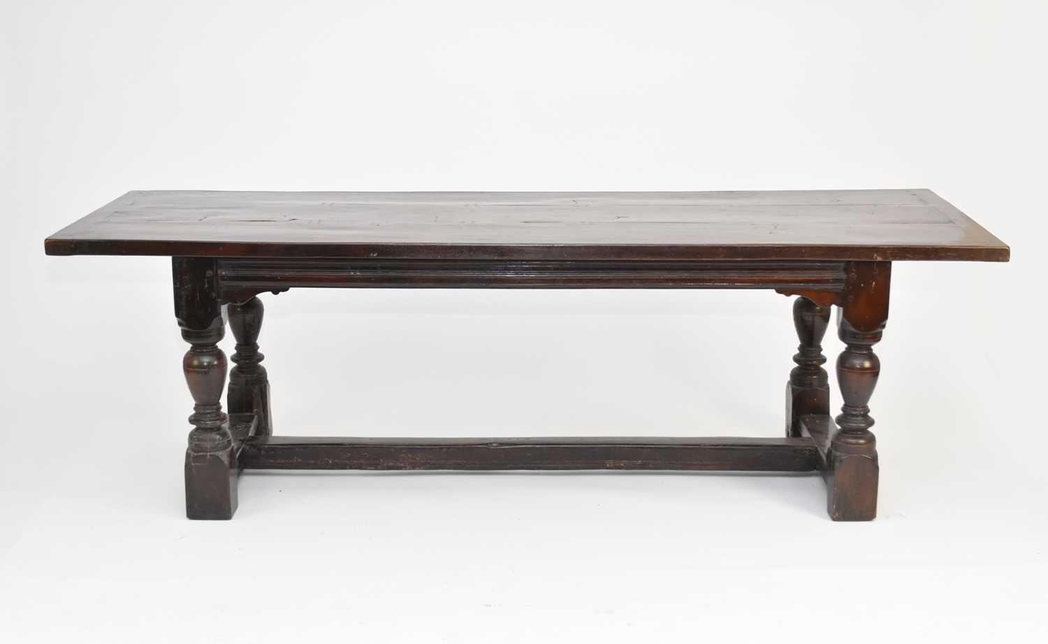 Lot 447 - A good James II style oak refectory table, by Bylaw