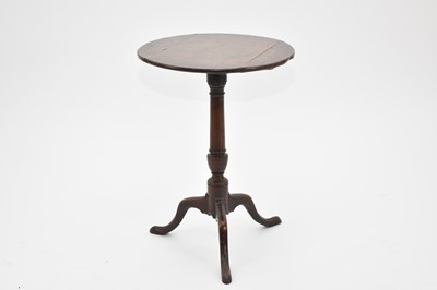 Lot 450 - A George III oak tilt-top tripod table