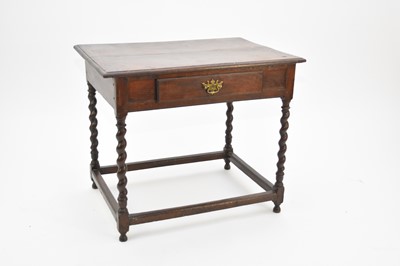 Lot 446 - A Restoration style oak side table