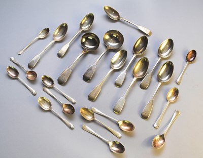 Lot 31 - A collection of silver spoons