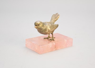 Lot 11 - A silver model of a bird