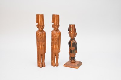 Lot 312 - Three East African Kamba Kenya Askari colonial soldier figures