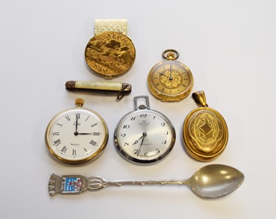 Lot 70 - A yellow metal Lady's fob watch