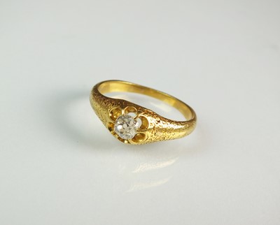 Lot 118 - A Gentleman's single stone diamond ring