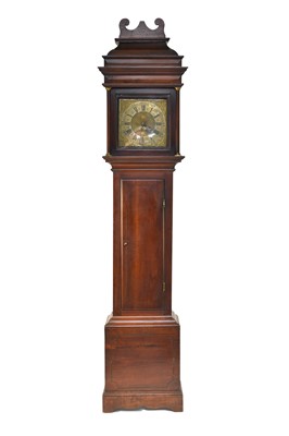 Lot 306 - A George III brass-dial oak 30hr longcase clock