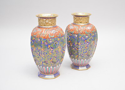 Lot 366 - A near pair of Coalport vases. circa 1875-85