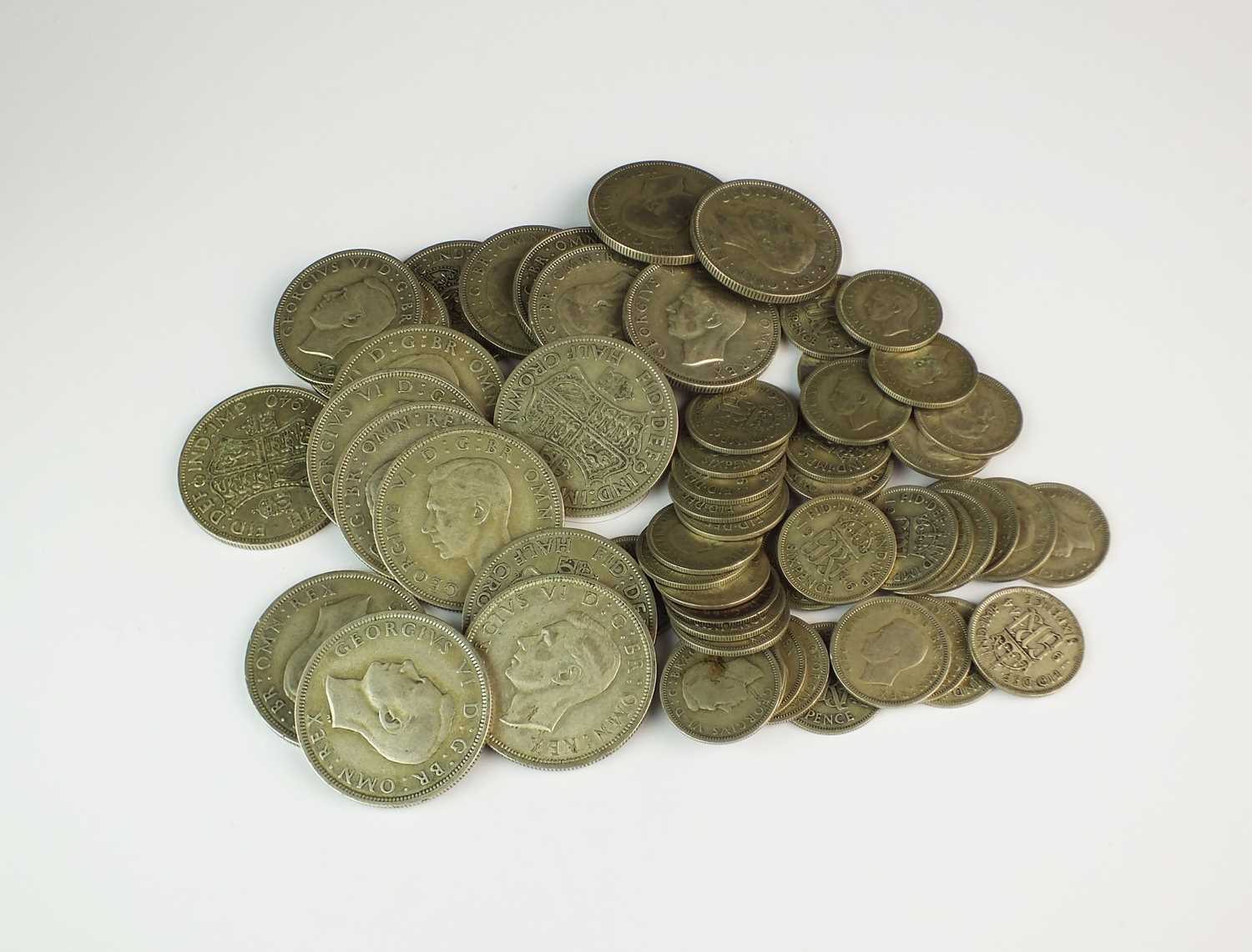 Lot 194 - A large collection of pre-1947 silver coinage