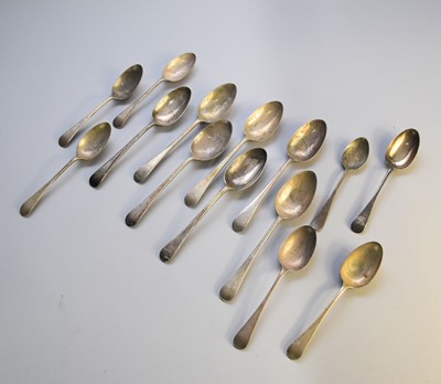 Lot 27 - A set of silver Old English pattern spoons