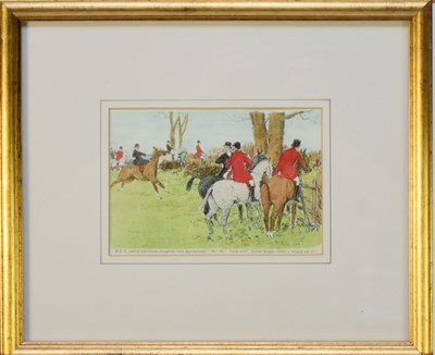 Lot 277 - A group of six various hunting prints, 20th century