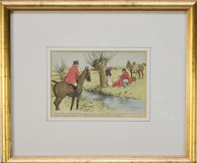 Lot 277 - A group of six various hunting prints, 20th century