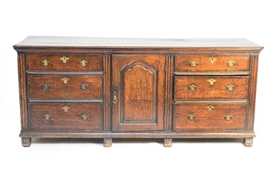 Lot 501 - An 18th century and later oak dresser base