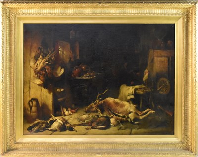 Lot 236 - William D.Duffield (British, 1816-1863), interior cottage genre scene, oil on canvas