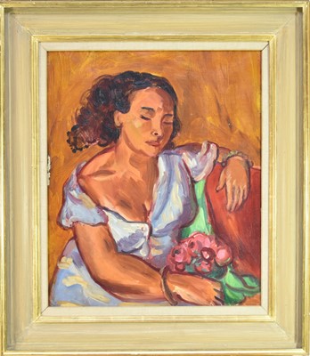 Lot 59 - Sir Matthew Smith (British, 1879-1959), Seated Girl