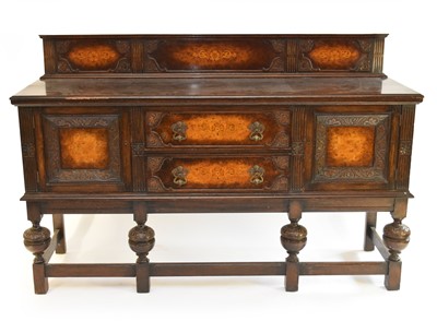 Lot 343 - A late Victorian walnut sideboard and buffet