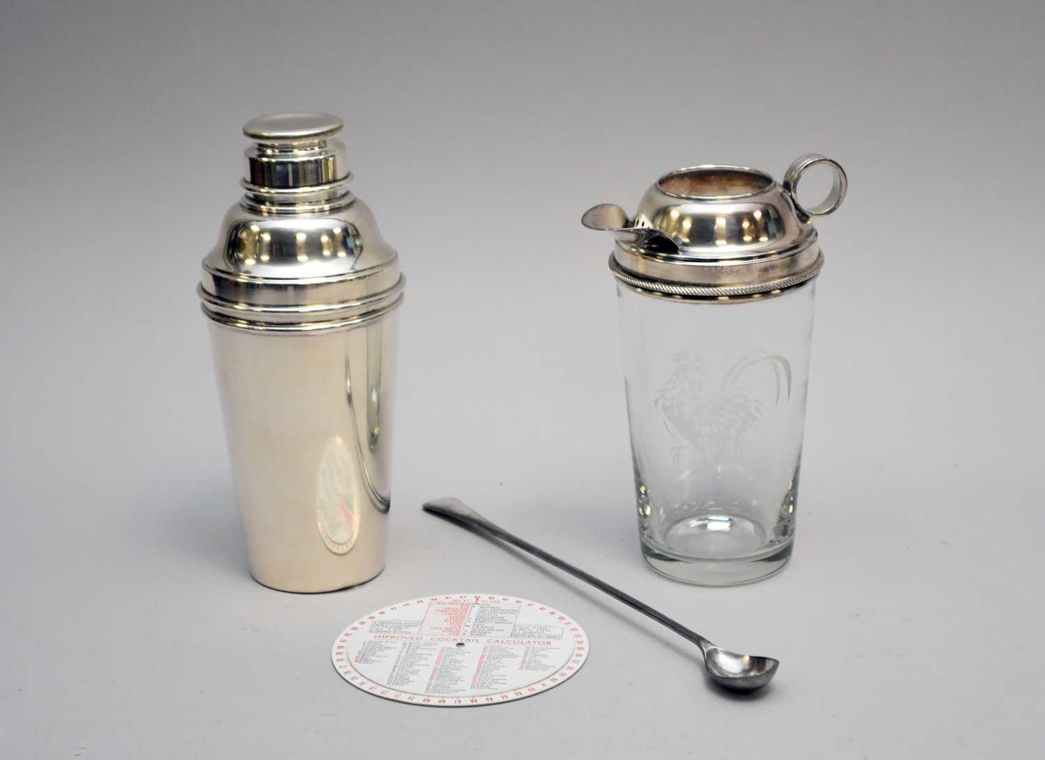 Lot 10 - A silver plated cocktail set