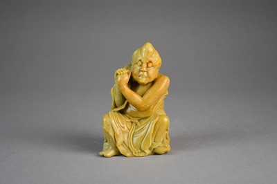 Lot 157 - A Chinese carved soapstone figure of a demon, Qing Dynasty