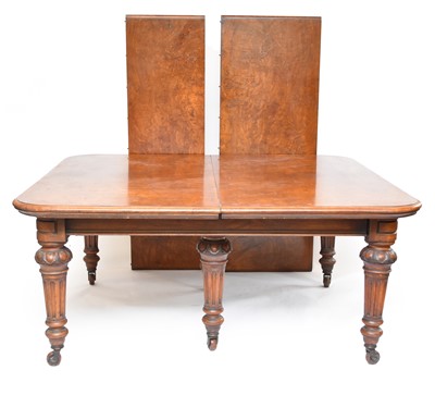 Lot 463 - A Victorian, well-figured and of good colour, oak extending dining table