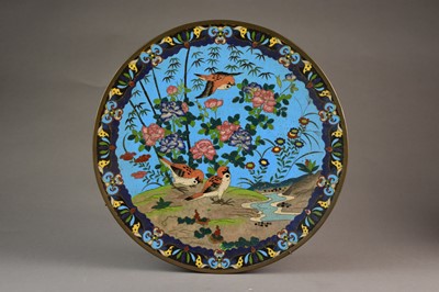 Lot 211 - Two Japanese cloisonne dishes, Meiji era