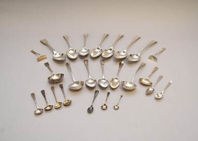 Lot 286 - A collection of silver flatware