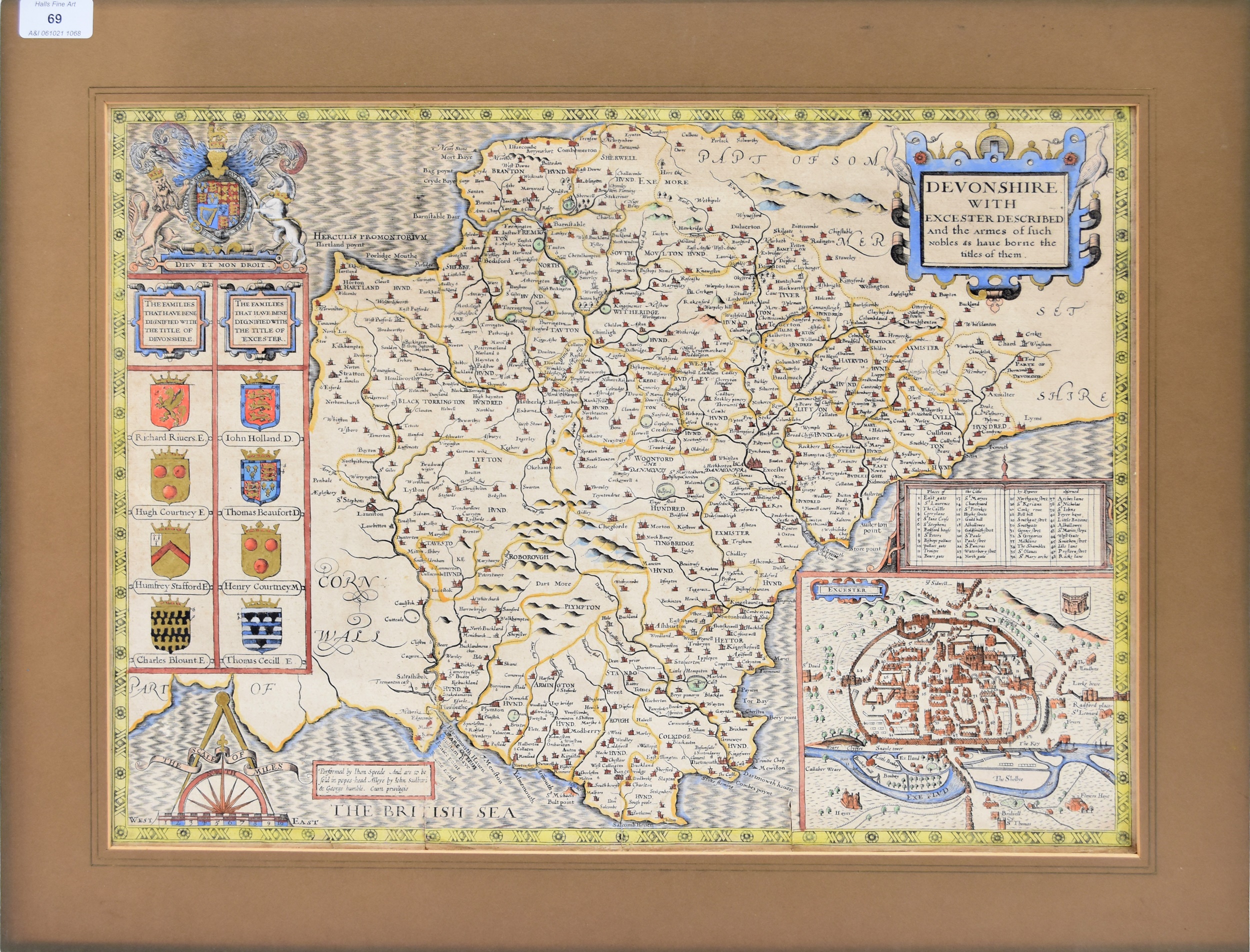 Lot 69 SPEED John Map Of Devonshire   128236 0 