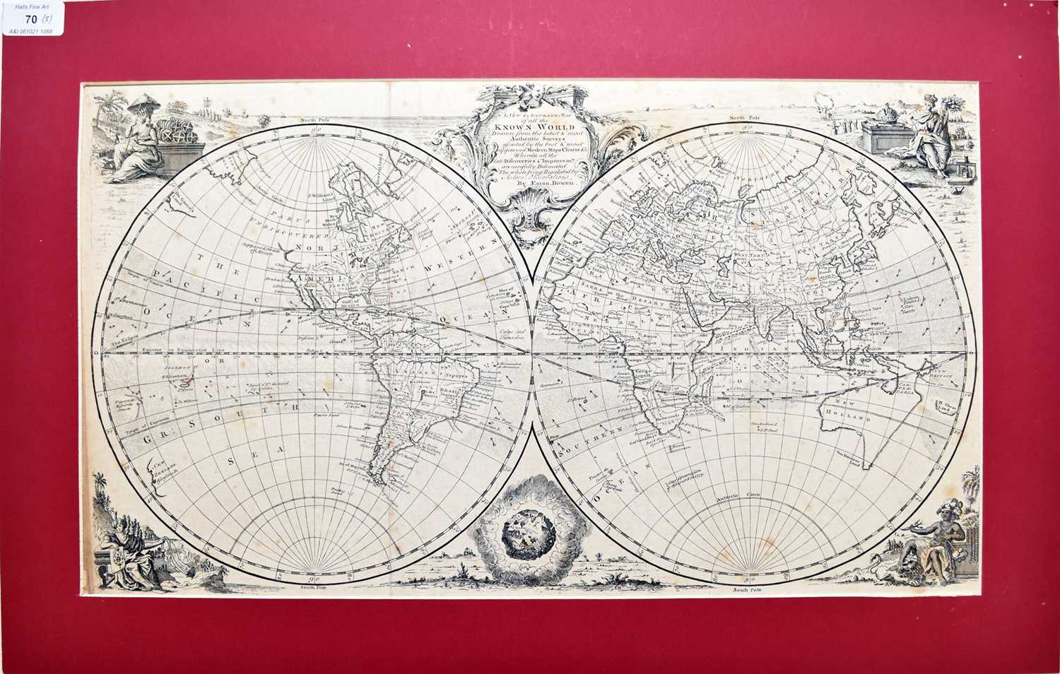 Lot 70 - BOWEN, Emanuel, A New and Accurate Map of All The Known World
