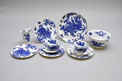 Lot 182 - Royal Worcester 'Blue Dragon' tea service, dated 1927