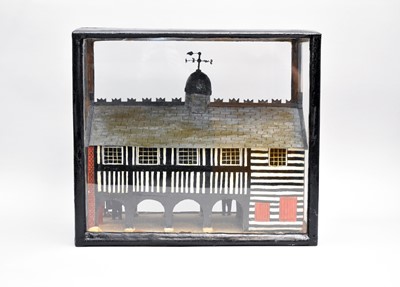 Lot 337 - A cased model/diorama of the Market Hall in Llanidloes, circa 1900