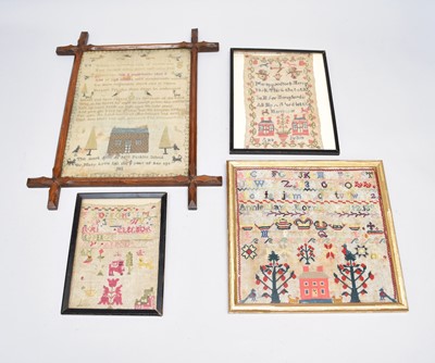 Lot 295 - A George III Sampler by Mary Lyzel at Mrs Perkins School 1812