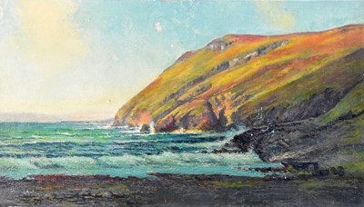Lot 233 - Charles Auty (1856-1936) Fleshwick Bay, Isle of Man