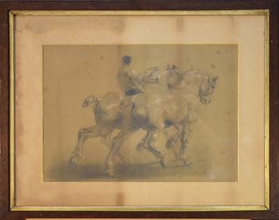 Lot 253 - British School (19th Century) Two Horses with Rider