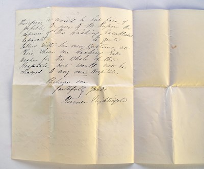 Lot 95 - NIGHTINGALE, Florence (1820-1910), nursing pioneer