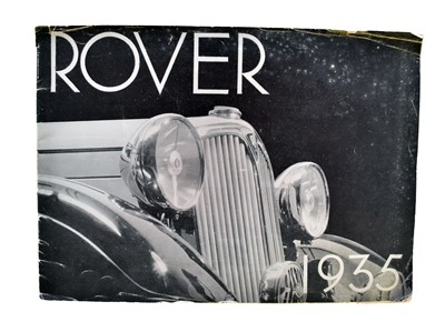Lot 104 - ROVER CAR catalogue, 1935.  With a 1925 14 h.p. Armstrong Siddeley owners handbook