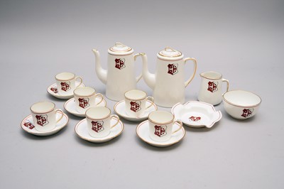 Lot 375 - A Denstone College School crested coffee set