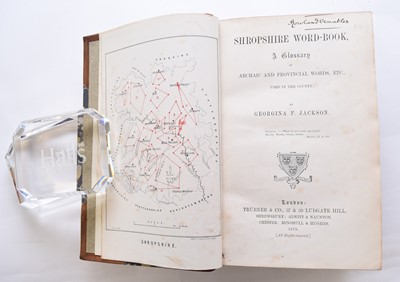 Lot 140 - JACKSON, Georgina F, Shropshire Word-Book