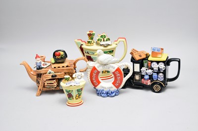 Lot 169 - Four large Paul Cardew novelty teapots