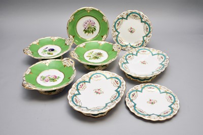 Lot 368 - Davenport dessert service and one further dessert service, 19th century