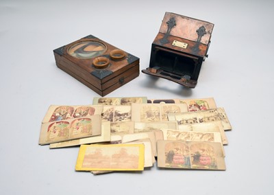 Lot 428 - Two late Victorian 3D viewers and a collection of cards