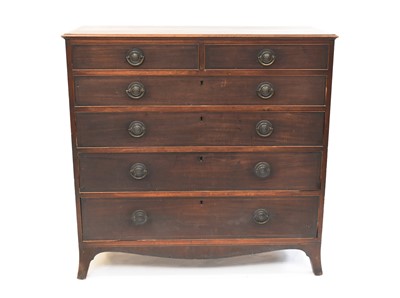 Lot 358 - A 19th century mahogany chest of drawers