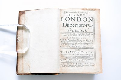 Lot 101 - SALMON, William, Pharmacopoeia Londinensis, Or the New London Dispensatory