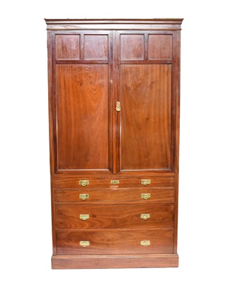 Lot 366 - A large Austrian mahogany filing cabinet