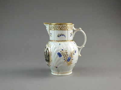Lot 271 - A rare Caughley sepia landscape jug, circa 1785-90