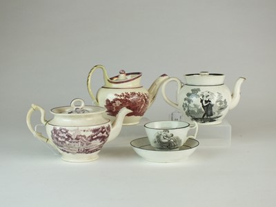Lot 30 - Transfer-printed toy teawares, early 19th century