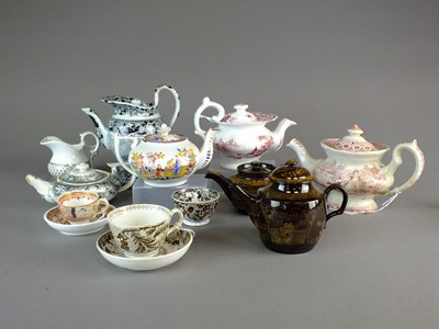 Lot 32 - Large assortment of transfer-printed English toy teawares