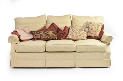 Lot 367 - A modern three-seater sofa