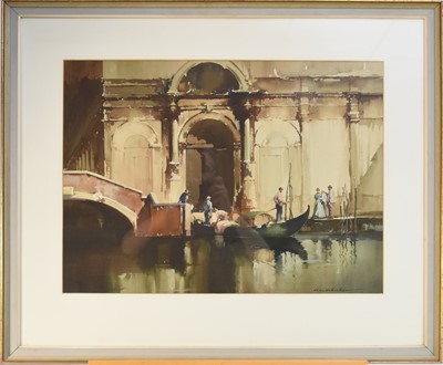 Lot 135 - Continental School (20th Century) Venetian Canal Scene