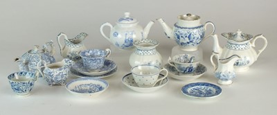 Lot 33 - An assorted collection of blue and white toy...