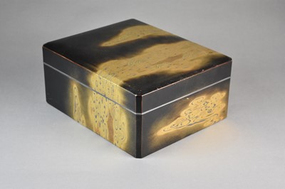 Lot 172 - A Japanese lacquer lidded box, Meiji era